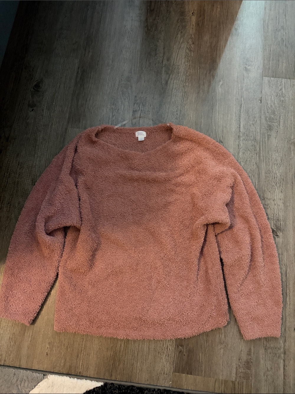 stars above Cozy Scoop Neck Sweater in Dusty Mauve Pink